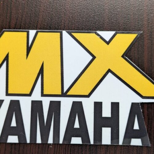 Yellow Yamaha MX Gas Tank Decal set (2) image 0