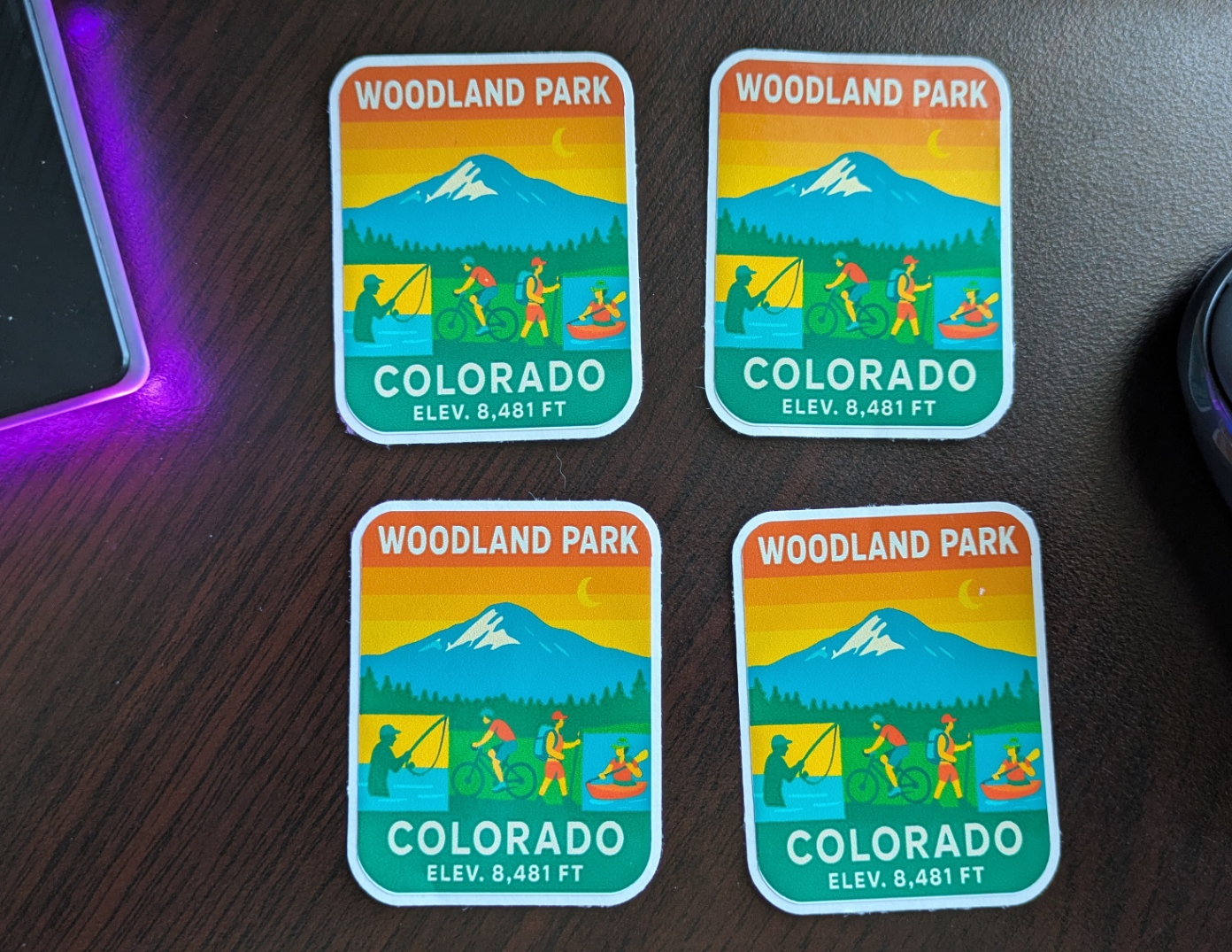 Woodland Park Co water bottle sticker & Decals Mountain range image 3