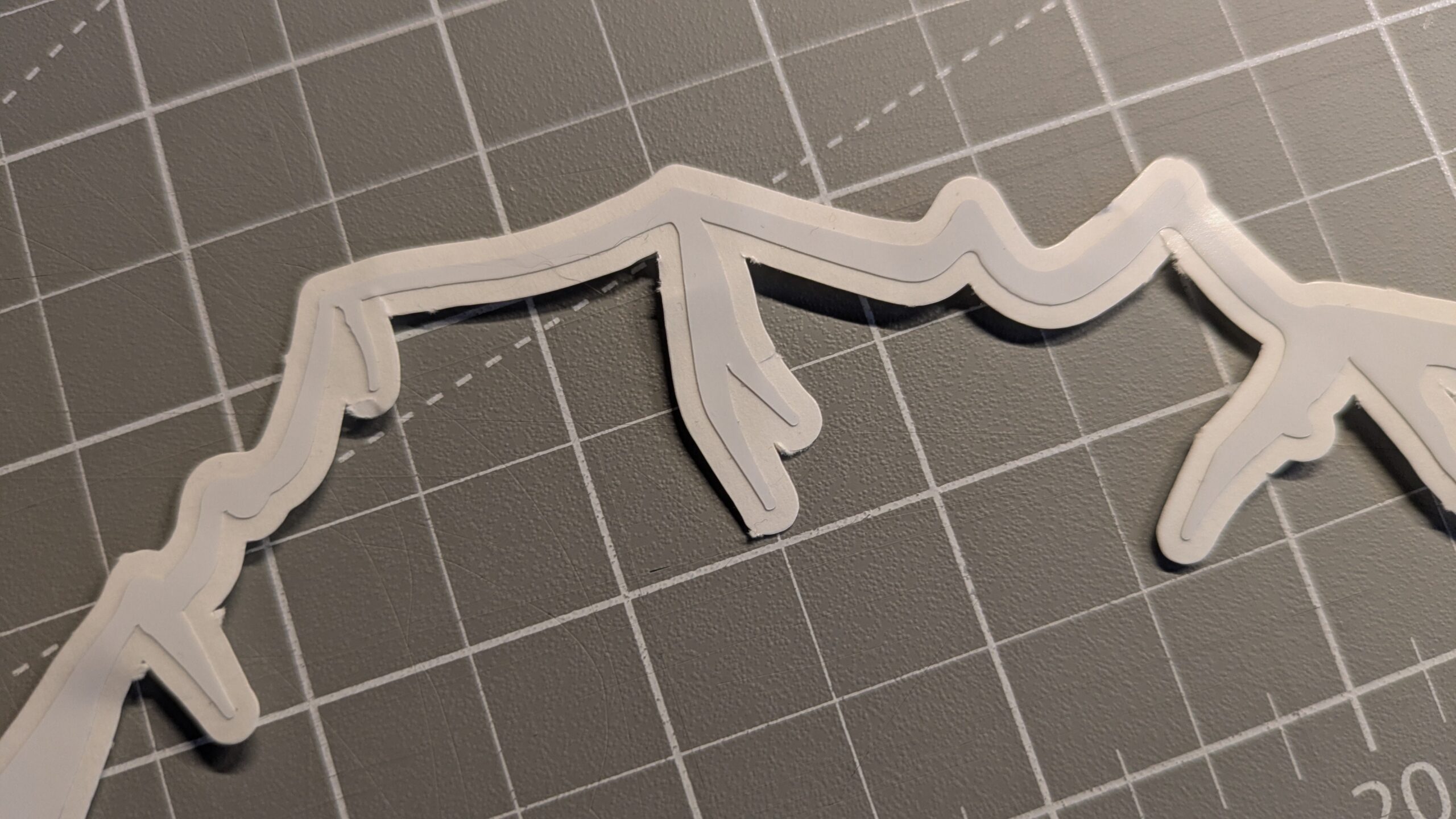 Pikes Peak Colorado mountain silhouette view from Woodland Park, Co B&W Stickers image 6