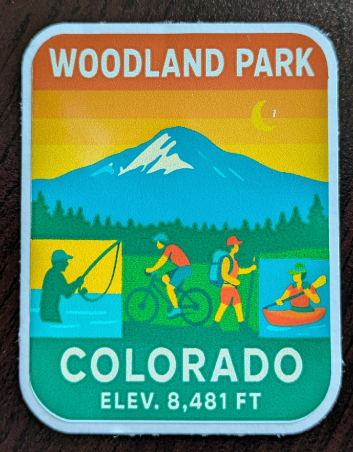 Woodland Park Co water bottle sticker & Decals Mountain range image 5