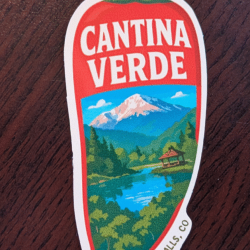 Cantina Verde Sticker, Green Mountain Falls Mexican restaurant Colorado image 0