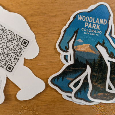 Woodland Park, Co Custom Sasquatch Bigfoot style silhouette stickers image 4