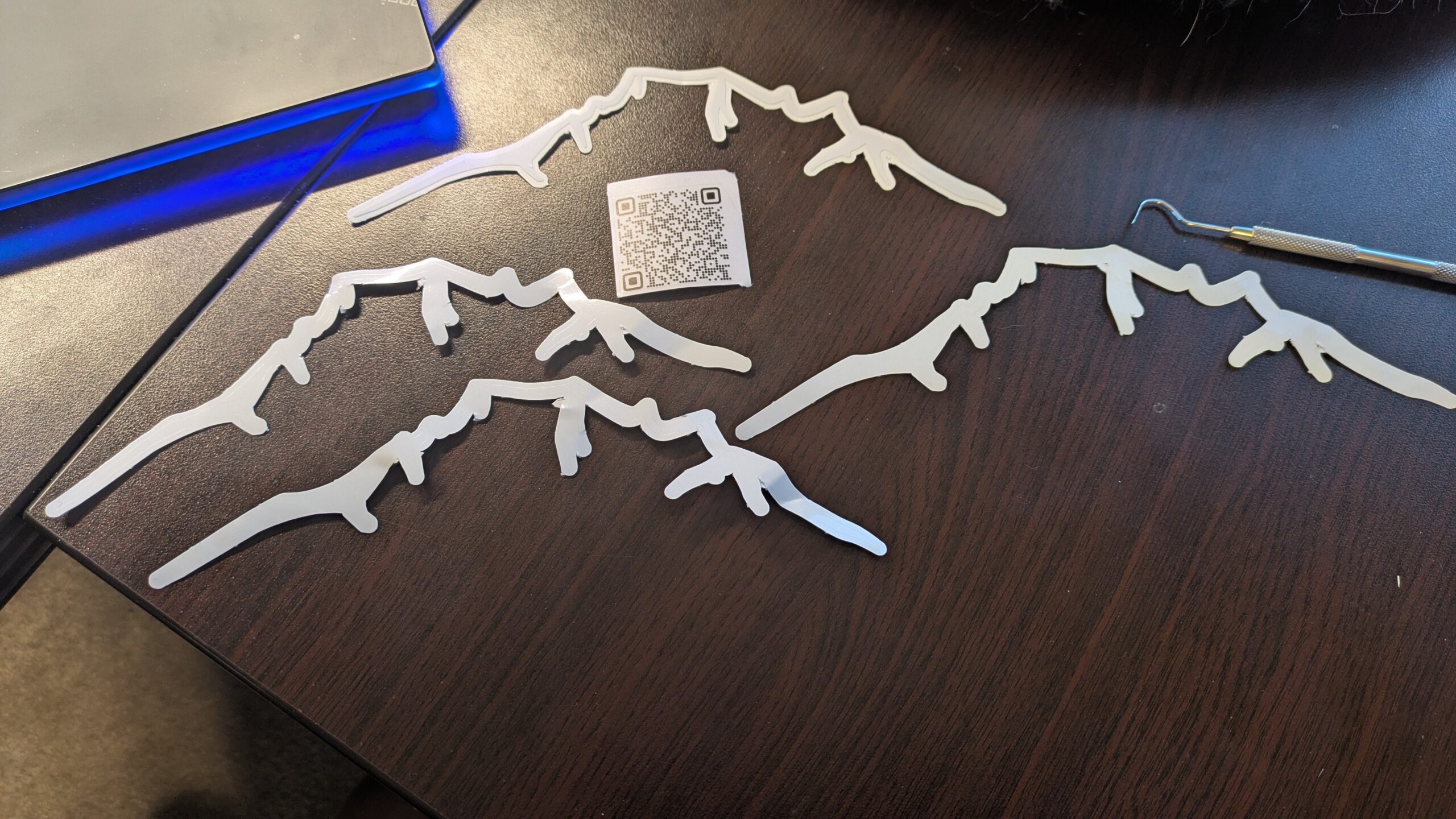 Pikes Peak Colorado mountain silhouette view from Woodland Park, Co B&W Stickers image 2