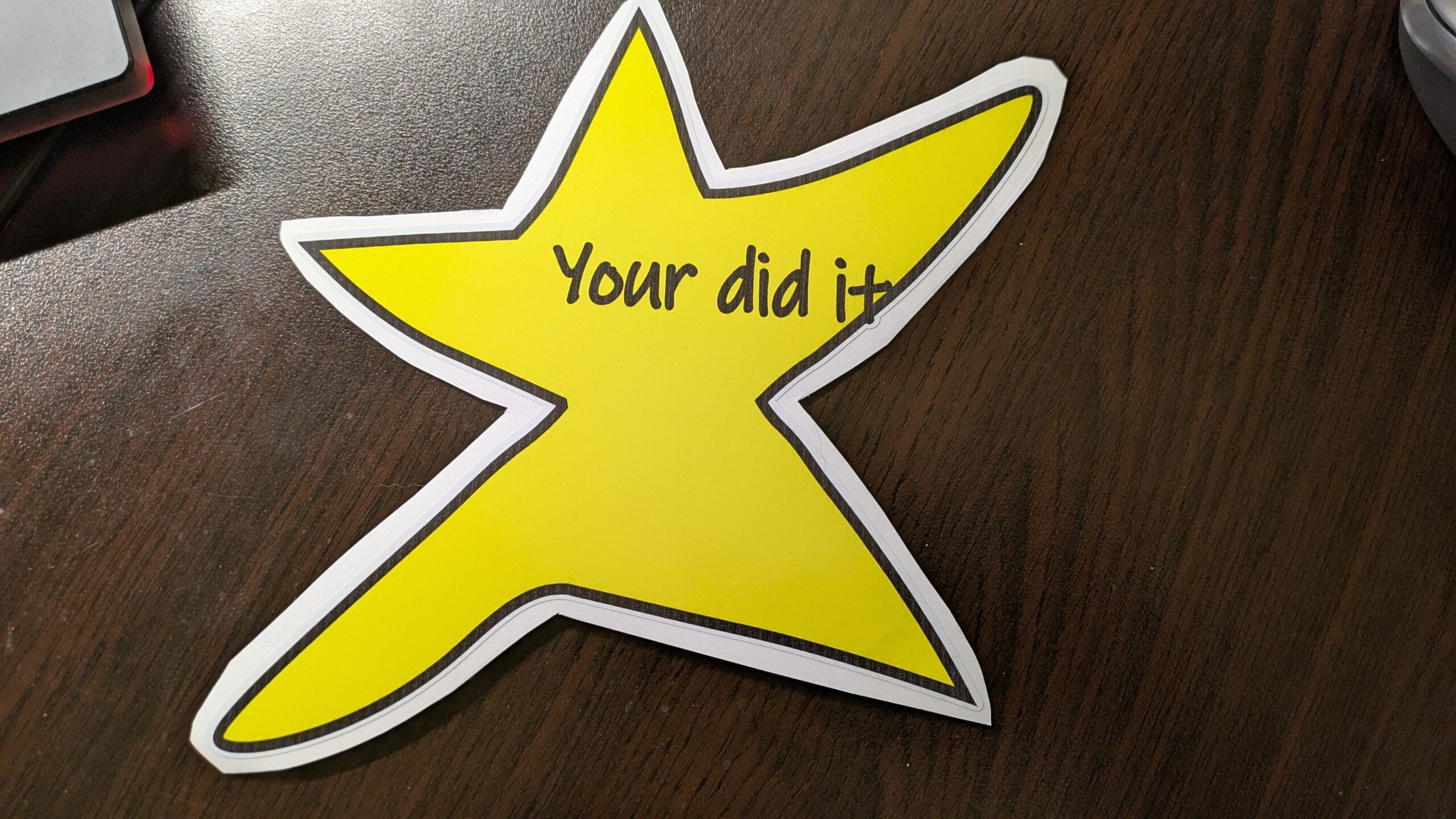 Your Did It Star Meme Sticker Funny Gold Star Decal image 0