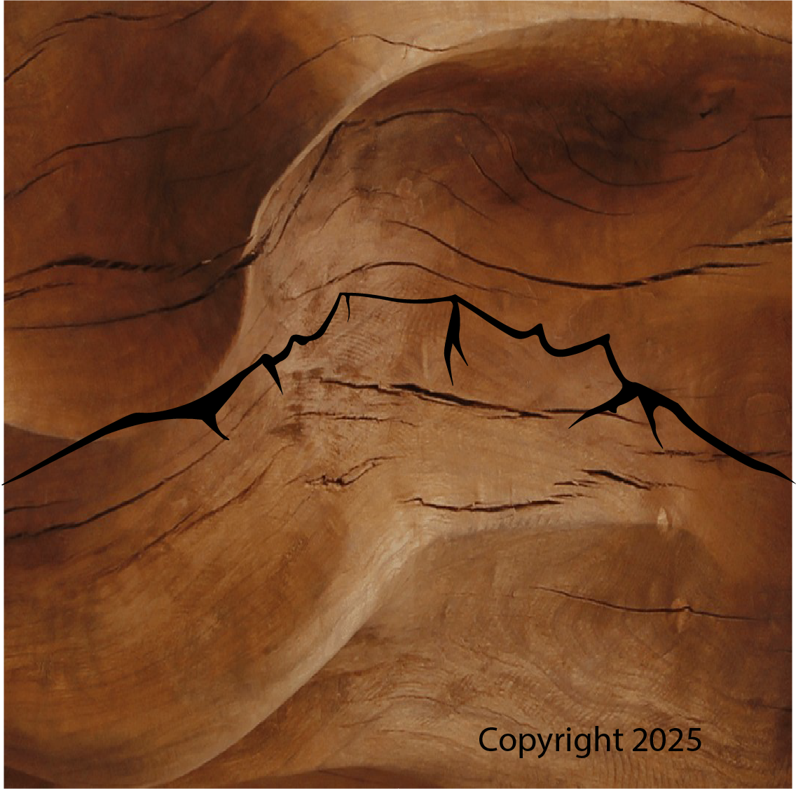 Brian Lloyd Designs silhouette of Pikes Peak as it looks from Woodland Park, Colorado Sticker