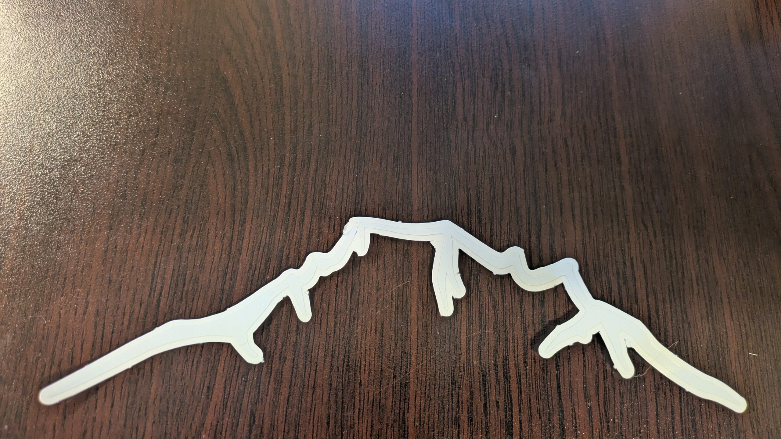 Pikes Peak Colorado mountain silhouette view from Woodland Park, Co B&W Stickers image 3