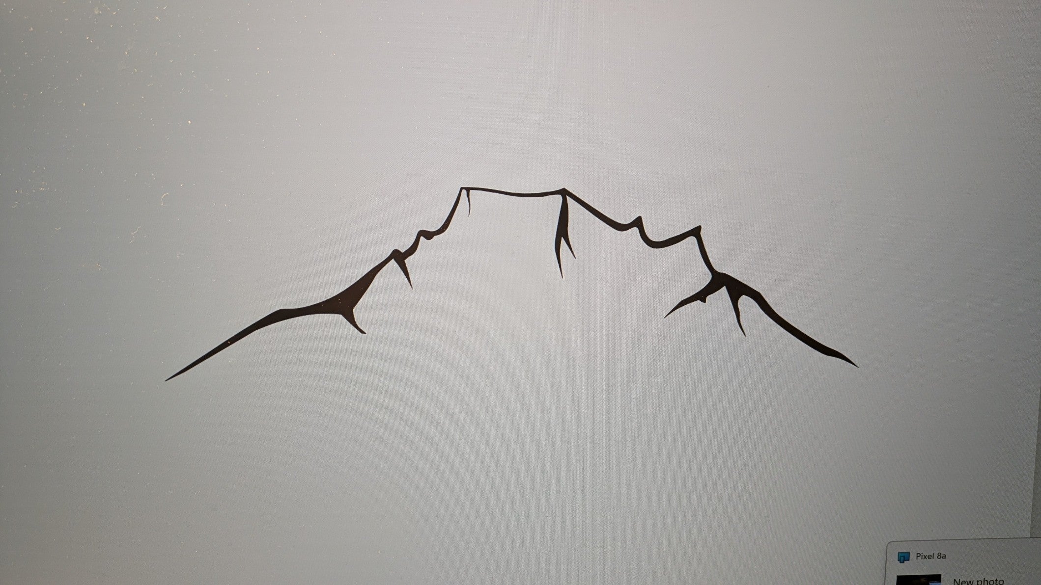 Pikes Peak Colorado mountain silhouette view from Woodland Park, Co B&W Stickers image 0