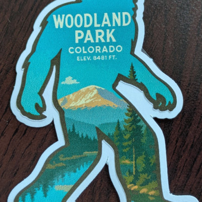 Woodland Park, Co Custom Sasquatch Bigfoot style silhouette stickers image 3