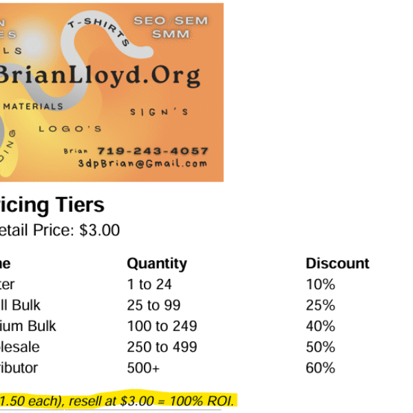 $3 Wholesale Stickers Tier Pricing