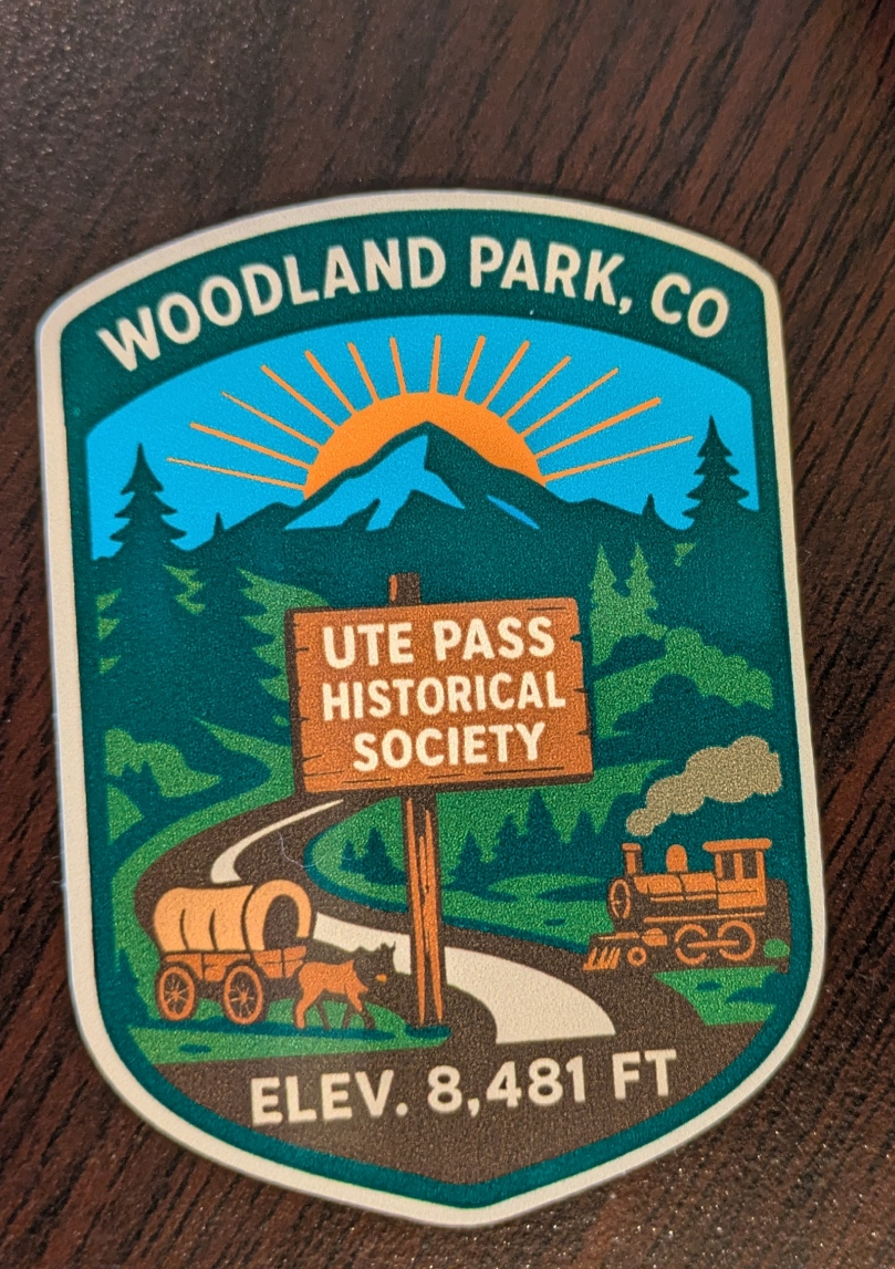 Ute Pass Historical Society sticker, Decals Woodland Park, Colorado printing image 2