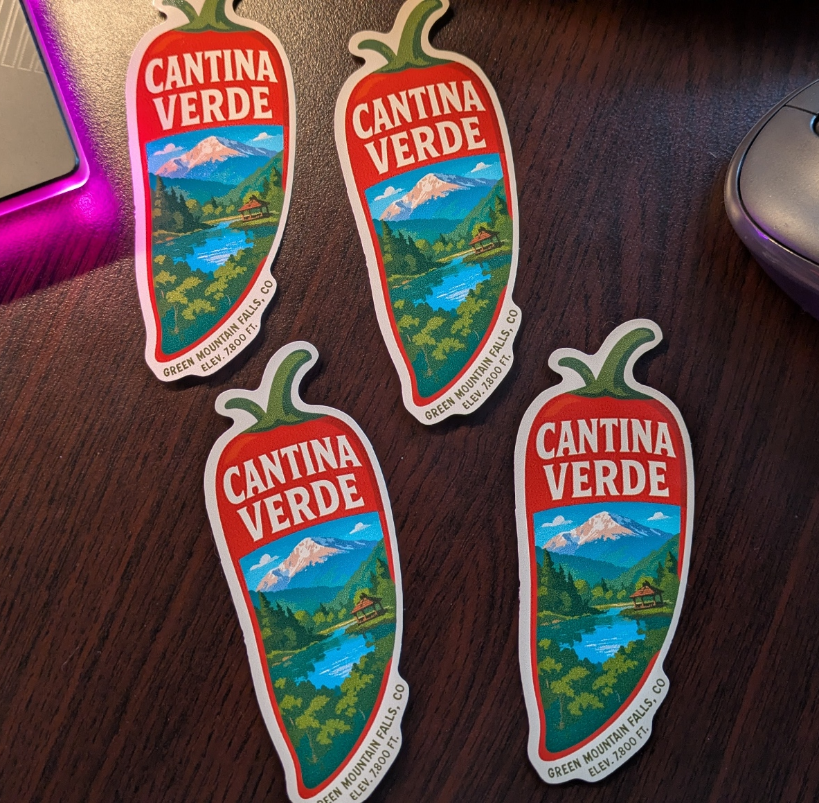 Cantina Verde Sticker, Green Mountain Falls Mexican restaurant Colorado image 3