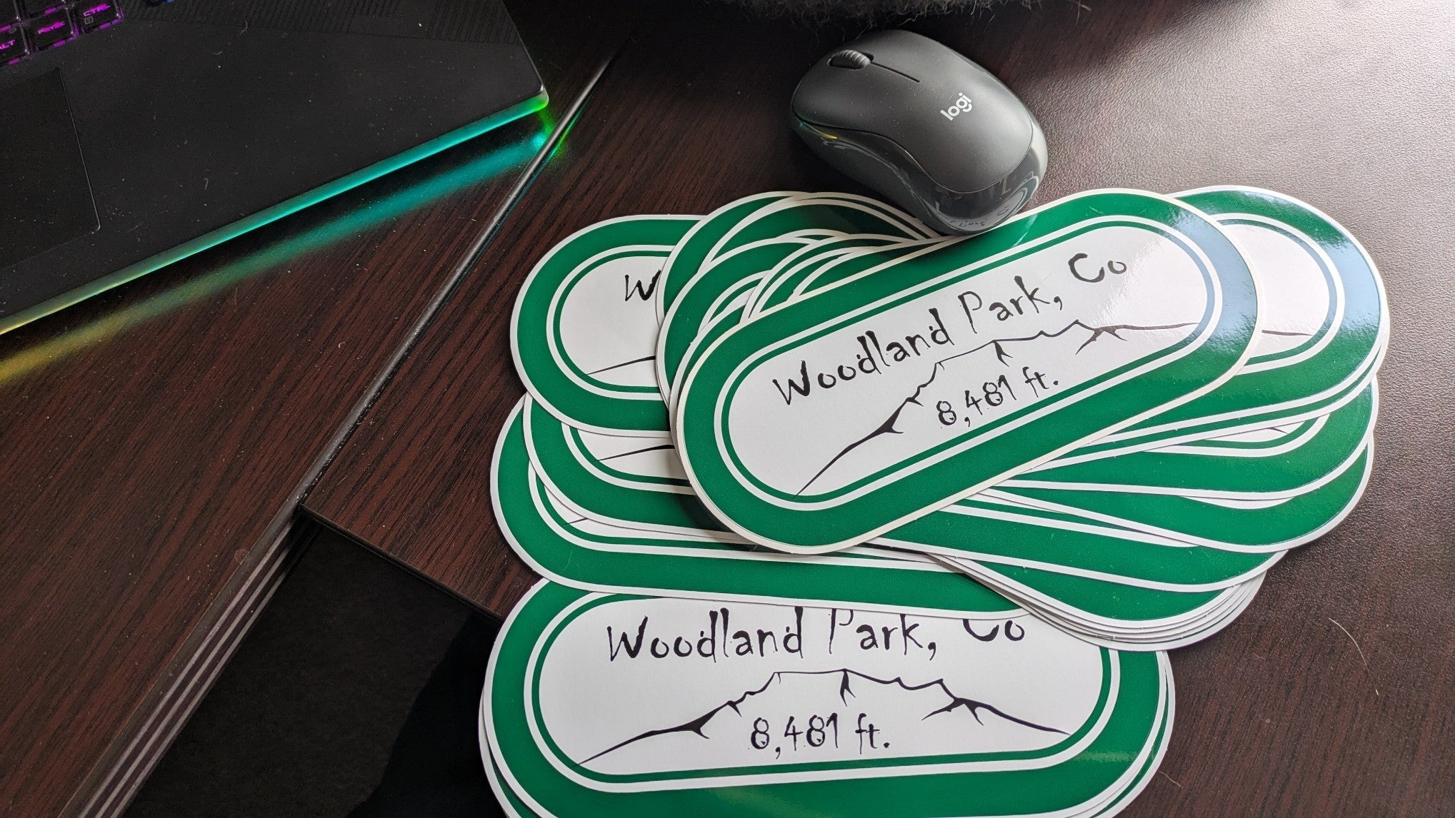 Woodland Park Colorado Custom WRIF 80's style Bumper stickers image 1