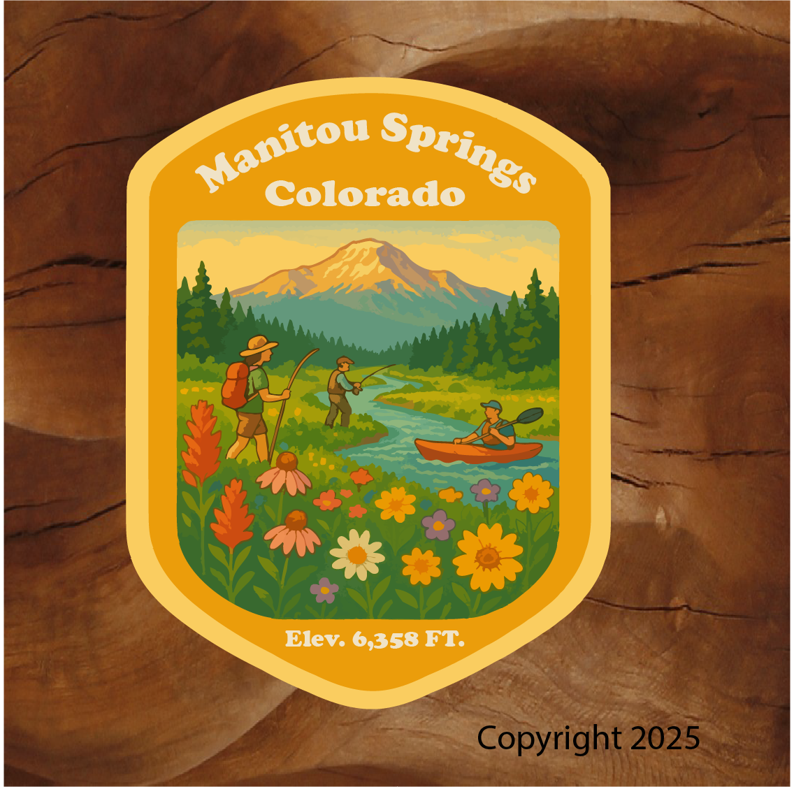 Brian Lloyd Designs Name Drop Stickers Manitou Springs, Colorado Woodland Park, Colorado stickers Name Drop Stickers Nationwide Stickers by Brian Lloyd Designs Custom Stickers by Brian Lloyd Designs Wholesale stickers