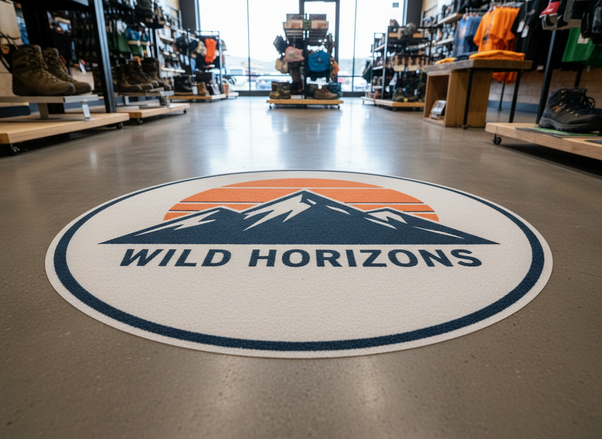 Custom floor decals designed and printed by Brian Lloyd Designs in Woodland Park, Colorado.