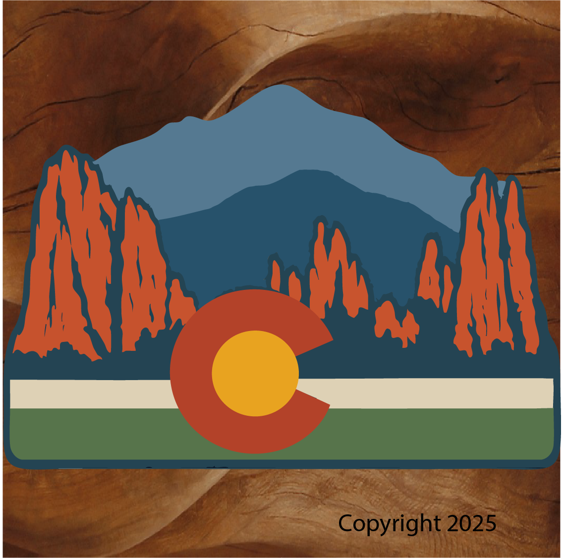 Garden of the Gods stickers by Brian Lloyd Designs. Stickers of Garden of the Gods. Garden of the sticker gods. Brian Lloyd Designs stickers in Woodland Park, Colorado.