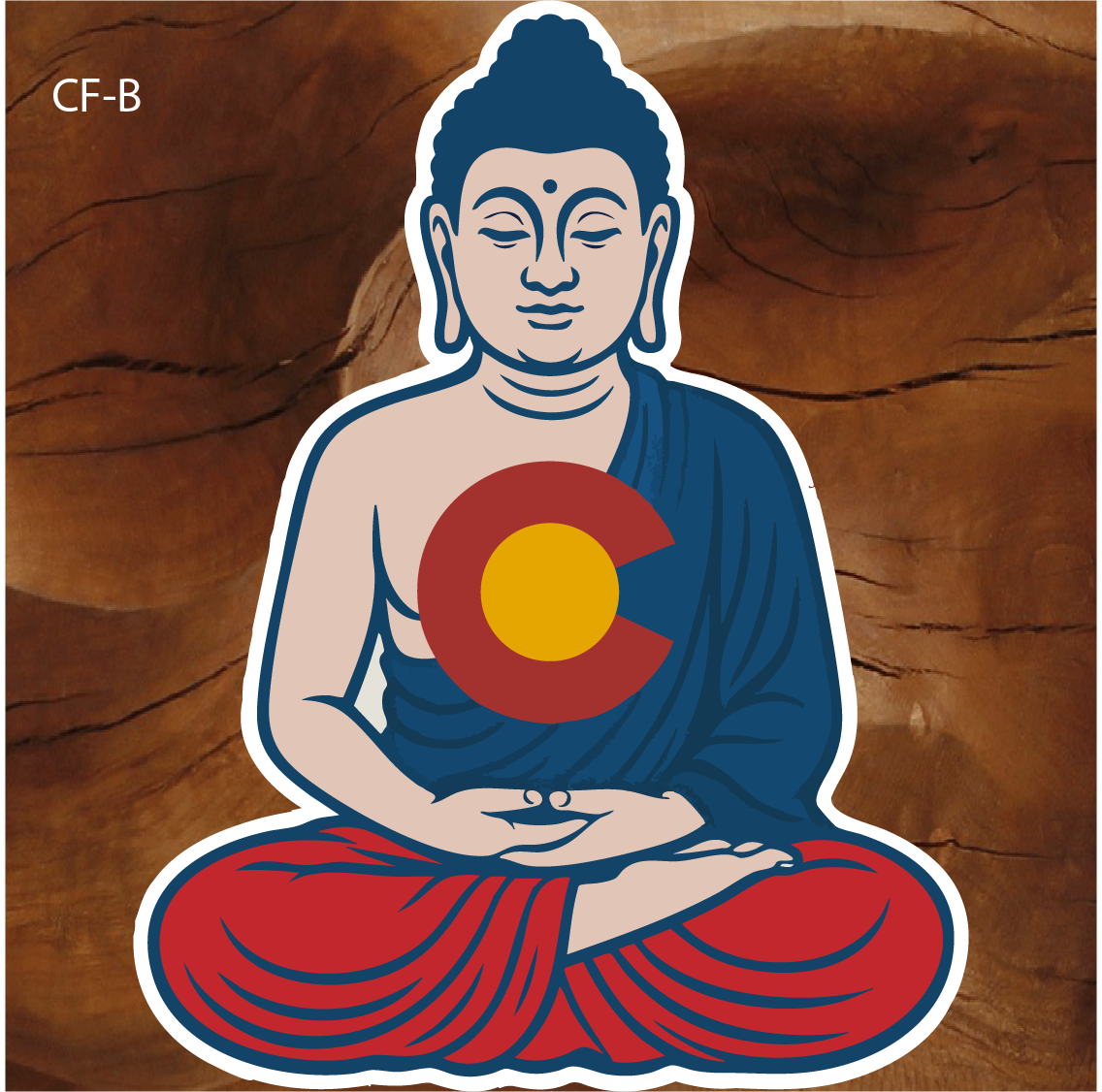 colorado buddha sticker, buddha meditation sticker, colorado meditation sticker, yoga sticker colorado, spiritual colorado sticker, mindfulness sticker, buddha yoga sticker, colorado spiritual sticker, colorado yoga sticker, meditation decal, colorado mountain lifestyle sticker, zen colorado sticker