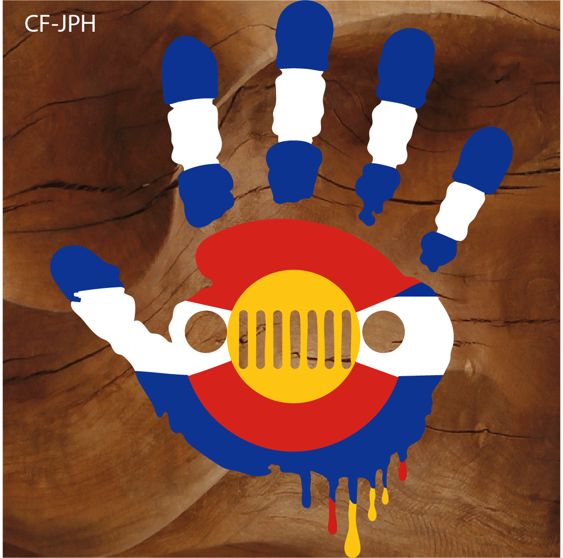 colorado jeep sticker, jeep handprint sticker, colorado off road sticker, jeep colorado decal, colorado trail sticker, jeep wrangler sticker colorado, colorado 4x4 sticker, off road colorado sticker, jeep adventure decal, colorado jeep enthusiast sticker