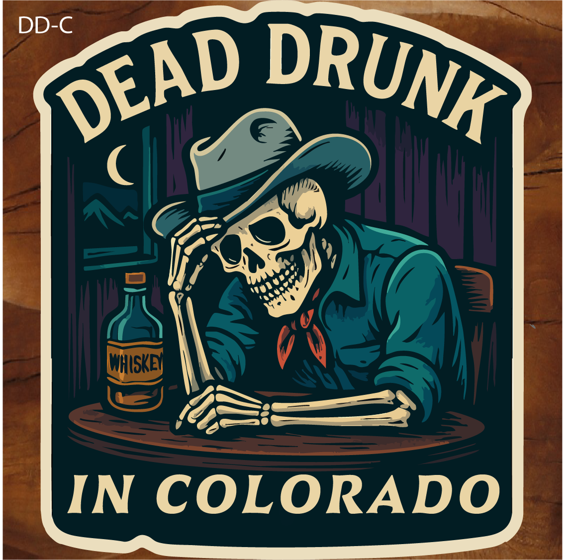 Colorado sticker, Dead Drunk in Colorado sticker, cowboy skeleton sticker, western skeleton sticker, cowboy skull sticker, western humor sticker, whiskey cowboy sticker, Colorado western sticker, Colorado cowboy sticker, western outlaw sticker, cowboy whiskey sticker, rodeo themed sticker, wild west sticker, Colorado saloon sticker, cowboy bar sticker, western drinking sticker, skeleton cowboy sticker, Colorado souvenir sticker, western themed sticker, Colorado gift shop sticker, cowboy lifestyle sticker, western outlaw humor sticker, vintage western sticker, Colorado mountain sticker