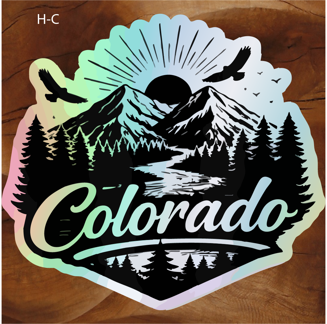 colorado sticker, colorado mountain sticker, rocky mountain sticker, colorado landscape sticker, colorado nature sticker, colorado outdoor sticker, colorado adventure sticker, colorado travel sticker, colorado souvenir sticker, colorado hiking sticker, colorado wilderness sticker, colorado river sticker, mountain sunset sticker, colorado pine forest sticker, colorado national park style sticker, colorado scenic sticker, colorado outdoor adventure sticker, rocky mountains colorado sticker, colorado eagle sticker, colorado forest sticker