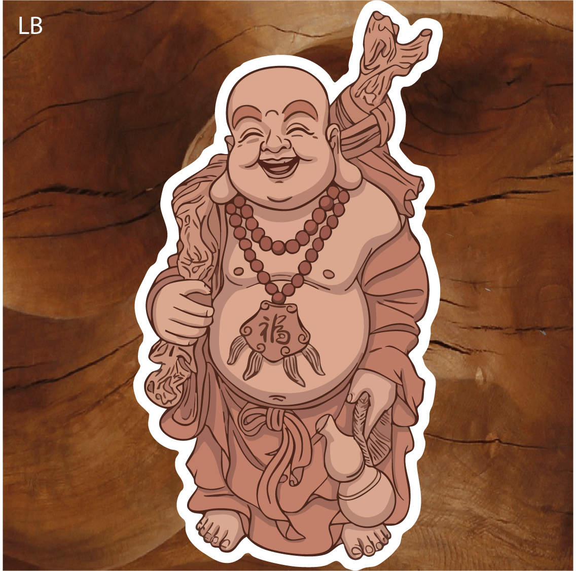 laughing buddha sticker, buddha sticker, happy buddha sticker, feng shui sticker, spiritual buddha sticker, buddha good luck sticker, buddha prosperity sticker, meditation sticker, yoga sticker, buddhist art sticker, buddha statue sticker, zen buddha sticker, positive energy sticker, prosperity symbol sticker, spiritual art sticker