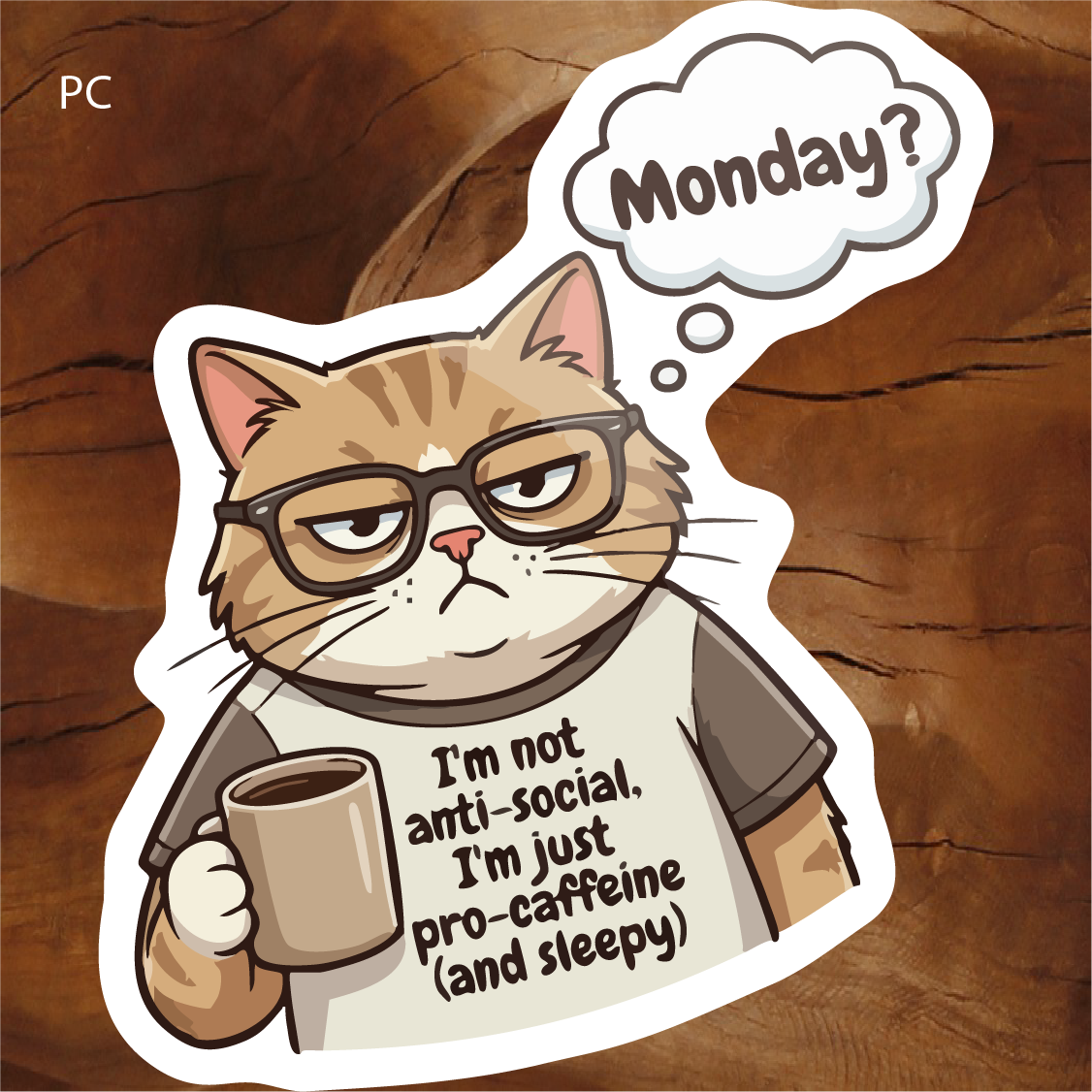 funny cat sticker, coffee cat sticker, monday cat sticker, funny coffee sticker, sarcastic cat sticker, coffee humor sticker, funny monday sticker, cat lover sticker, funny quote sticker, introvert sticker, coffee lover sticker, funny animal sticker, humorous cat sticker, funny laptop sticker, funny water bottle sticker, cartoon cat sticker, cat attitude sticker, coffee meme sticker, sarcastic humor sticker, cat gift sticker