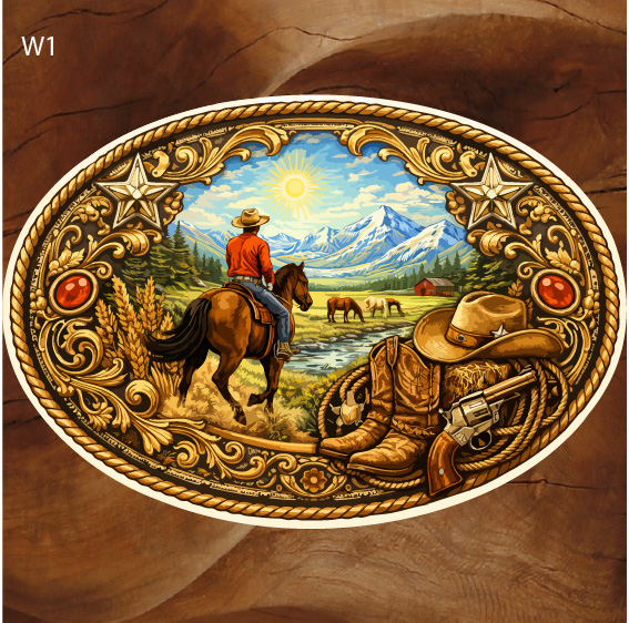 western sticker, cowboy sticker, western belt buckle sticker, cowboy belt buckle sticker, western ranch sticker, cowboy ranch sticker, western landscape sticker, cowboy horseback sticker, ranch life sticker, western cowboy sticker, cowboy culture sticker, ranch scene sticker, country western sticker, rodeo themed sticker, cowboy gear sticker, western heritage sticker, western art sticker, cowboy lifestyle sticker, rancher sticker, western themed sticker