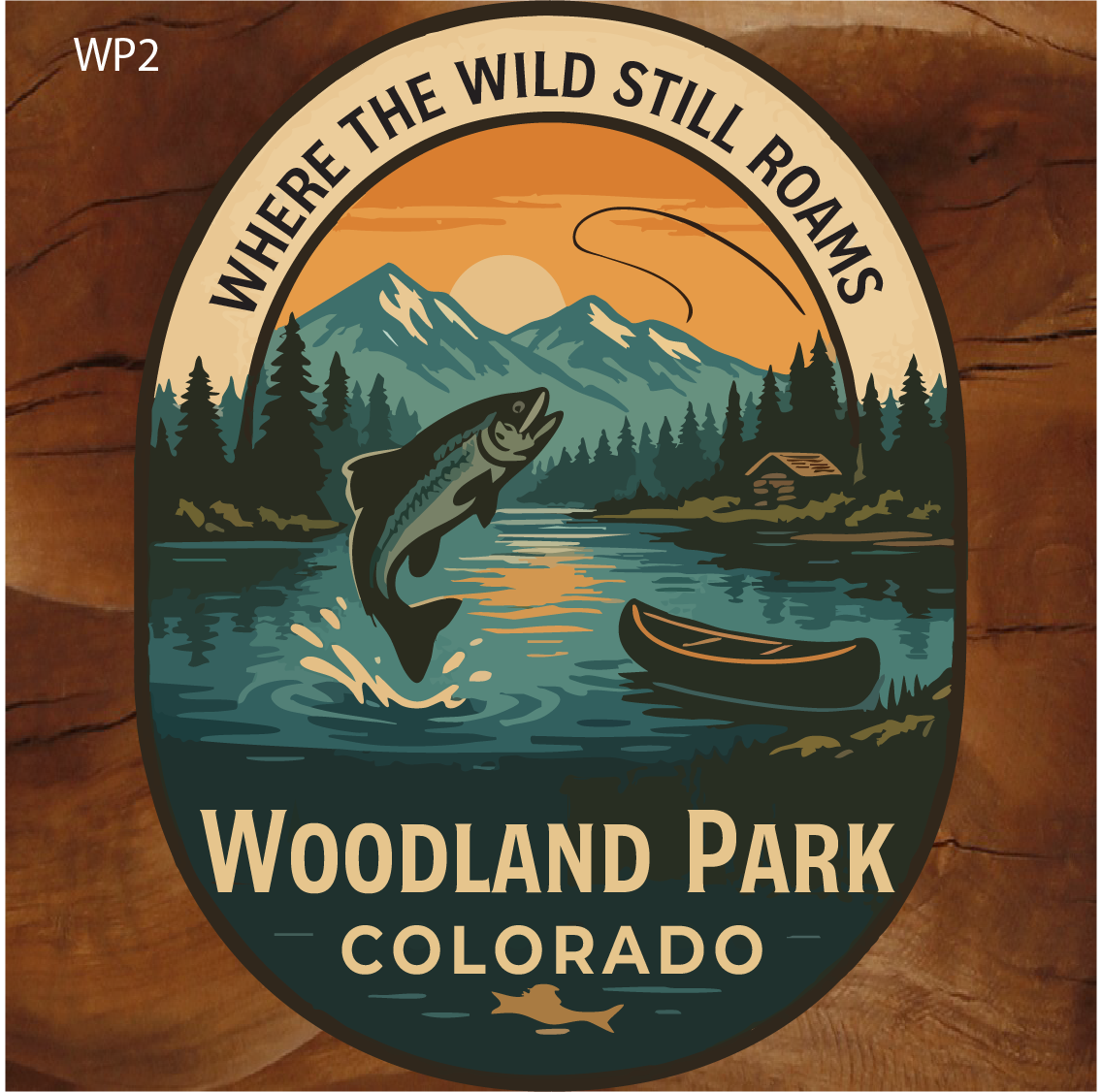 woodland park colorado sticker, woodland park fishing sticker, colorado fishing sticker, trout fishing sticker, colorado trout sticker, woodland park colorado souvenir sticker, colorado mountain fishing sticker, pikes peak region sticker, colorado outdoor sticker, colorado wilderness sticker, colorado mountain lake sticker, colorado nature sticker, colorado adventure sticker, colorado fishing souvenir sticker, rocky mountain fishing sticker, colorado trout fishing sticker, colorado camping sticker, colorado hiking sticker, colorado travel sticker, woodland park co sticker